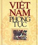 Ebook Việt Nam phong tục - Phan Kế Bính