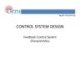 Lecture Control system design: Feedback control system characteristics - Nguyễn Công Phương