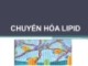 Bài giảng Chuyển hóa Lipid - Võ Hồng Trung