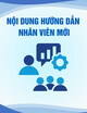 Mẫu Nội dung hướng dẫn nhân viên mới