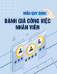 Mẫu Quy định đánh giá công việc nhân viên