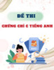 Đề thi Chứng chỉ C Tiếng Anh