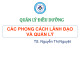 Bài giảng Quản lý điều dưỡng - Bài 1: Các phong cách lãnh đạo và quản lý