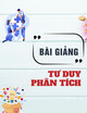 Bài giảng Tư duy phân tích